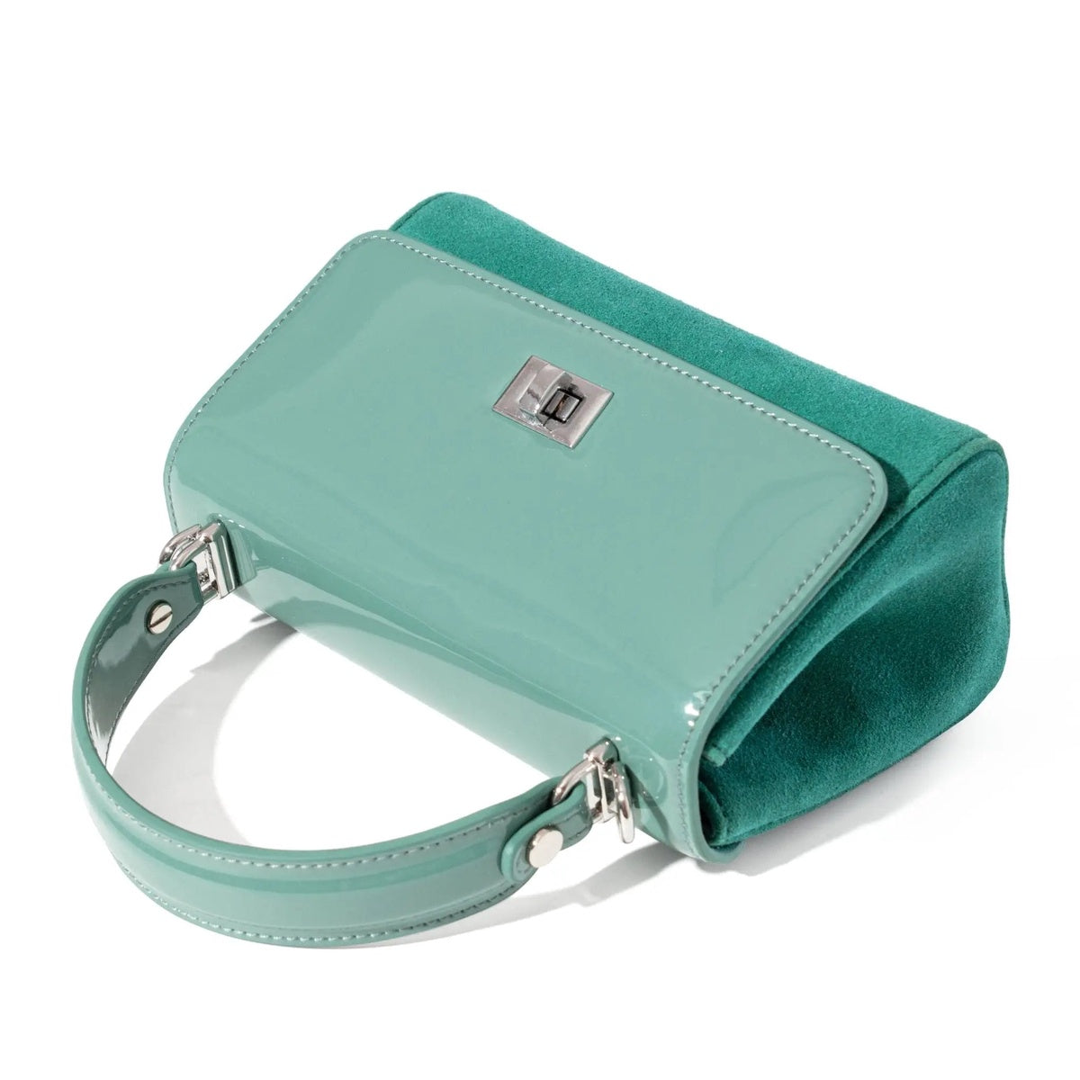  Jurgi Lili Bag - Mint Patent & Suede - Mint - Bonton
