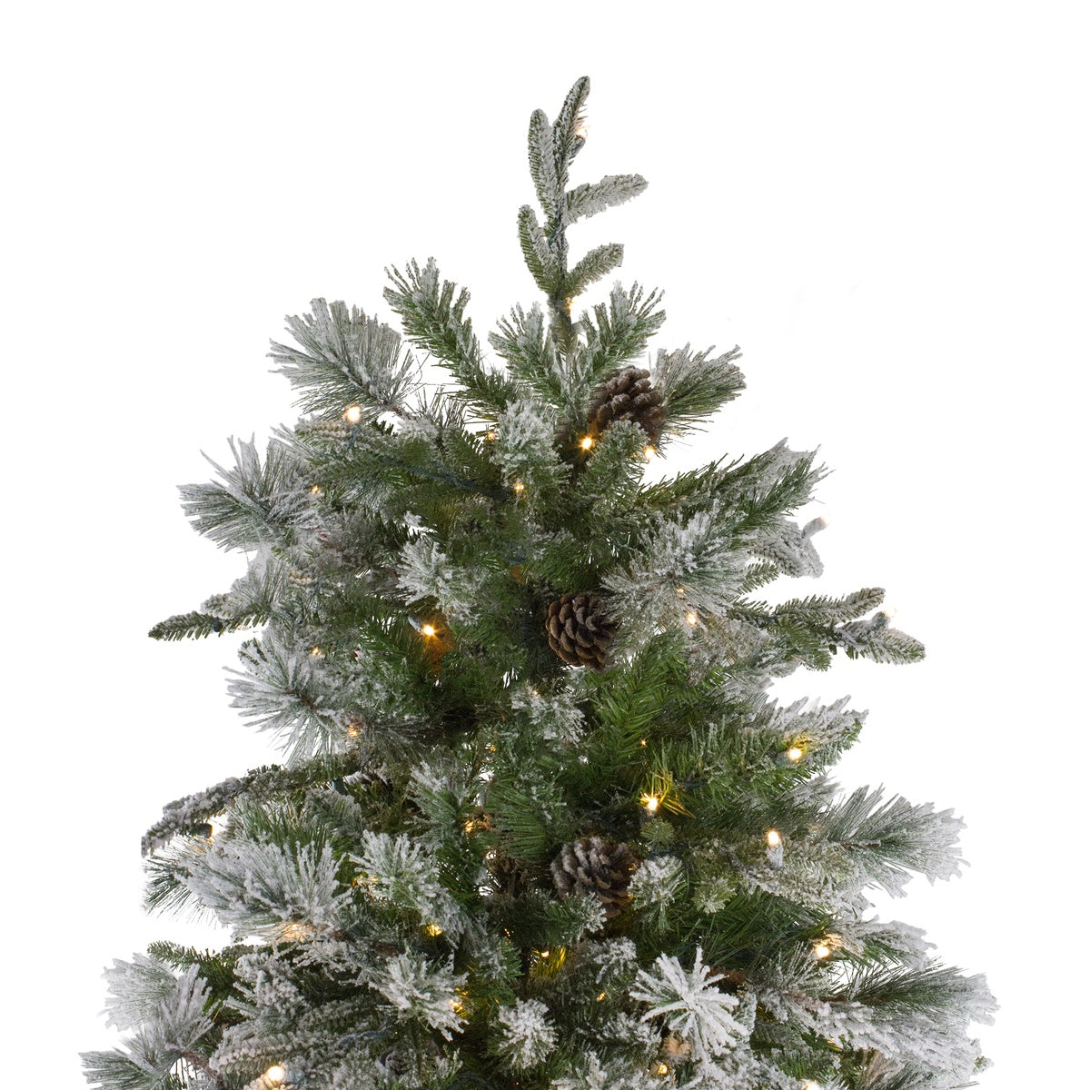  Northlight Real Touch™? Pre-Lit Flocked Rosemary Emerald Angel Pine Artificial Christmas Tree - 9' - Clear LED Lights - Default Title - Bonton