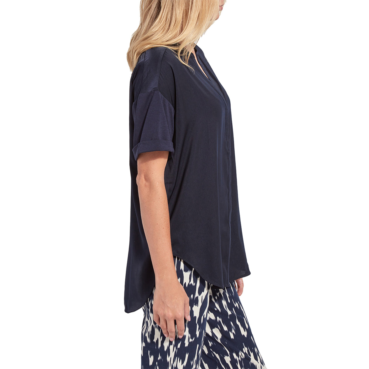  Lysse Leah Short Sleeve Top - True Navy - Bonton