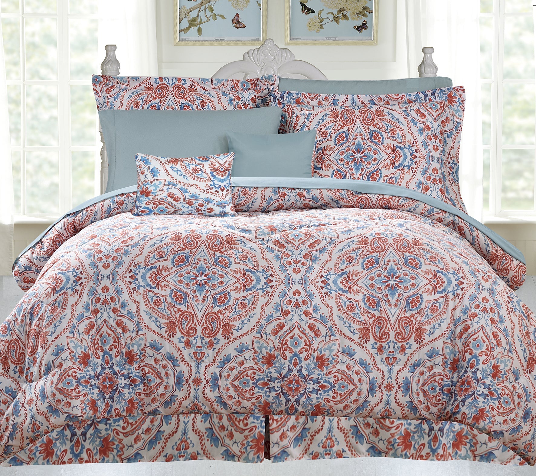  Kathy Ireland Home Kathy Ireland 10 Piece Bed in a Bag Set - King - Bonton