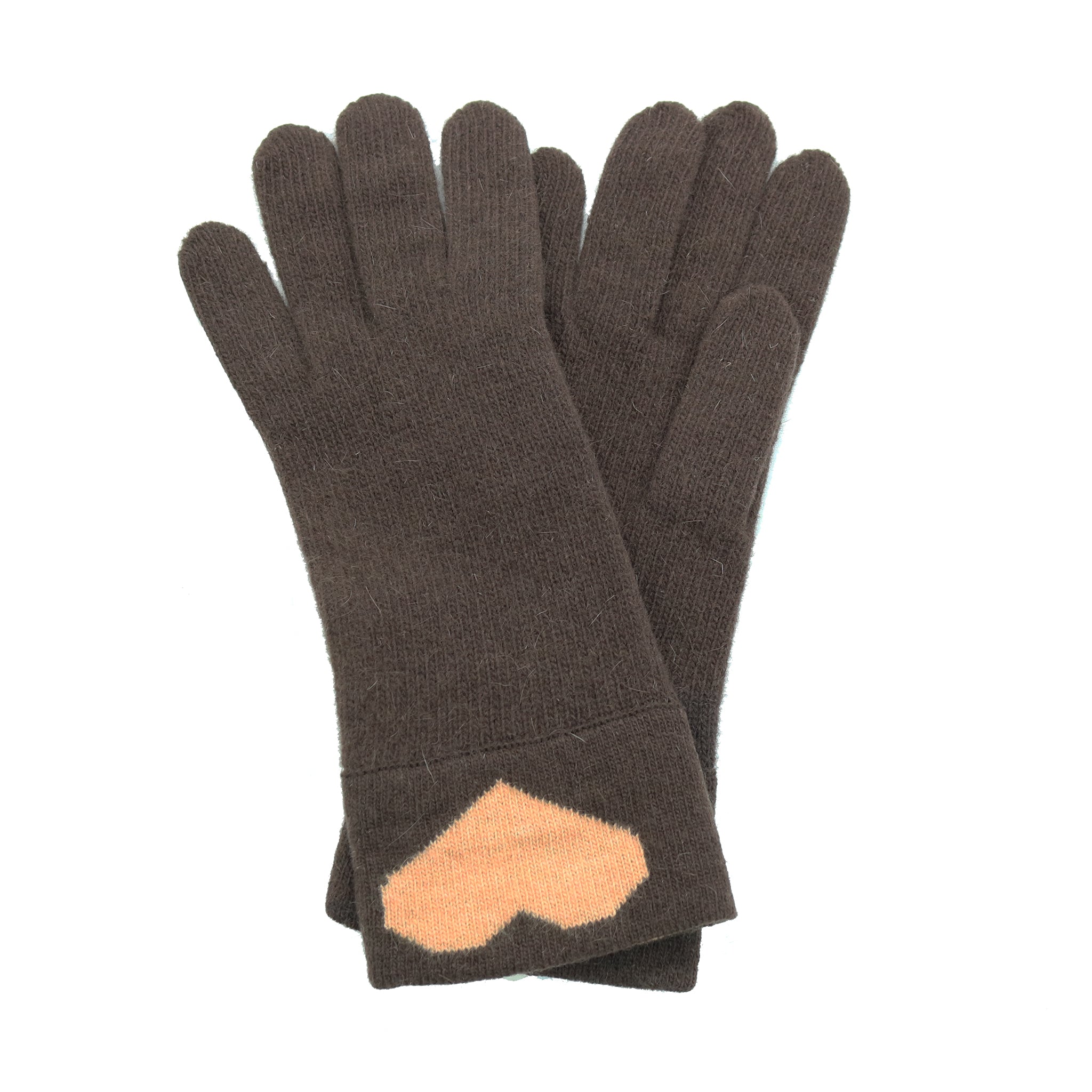  Portolano COLOR BLOCK GLOVES WITH HEART - AQUATIC/CLEAR AQUA - Bonton