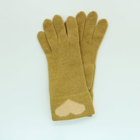 COLOR BLOCK GLOVES WITH HEART