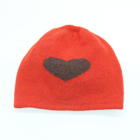 COLOR BLOCK HAT WITH HEART