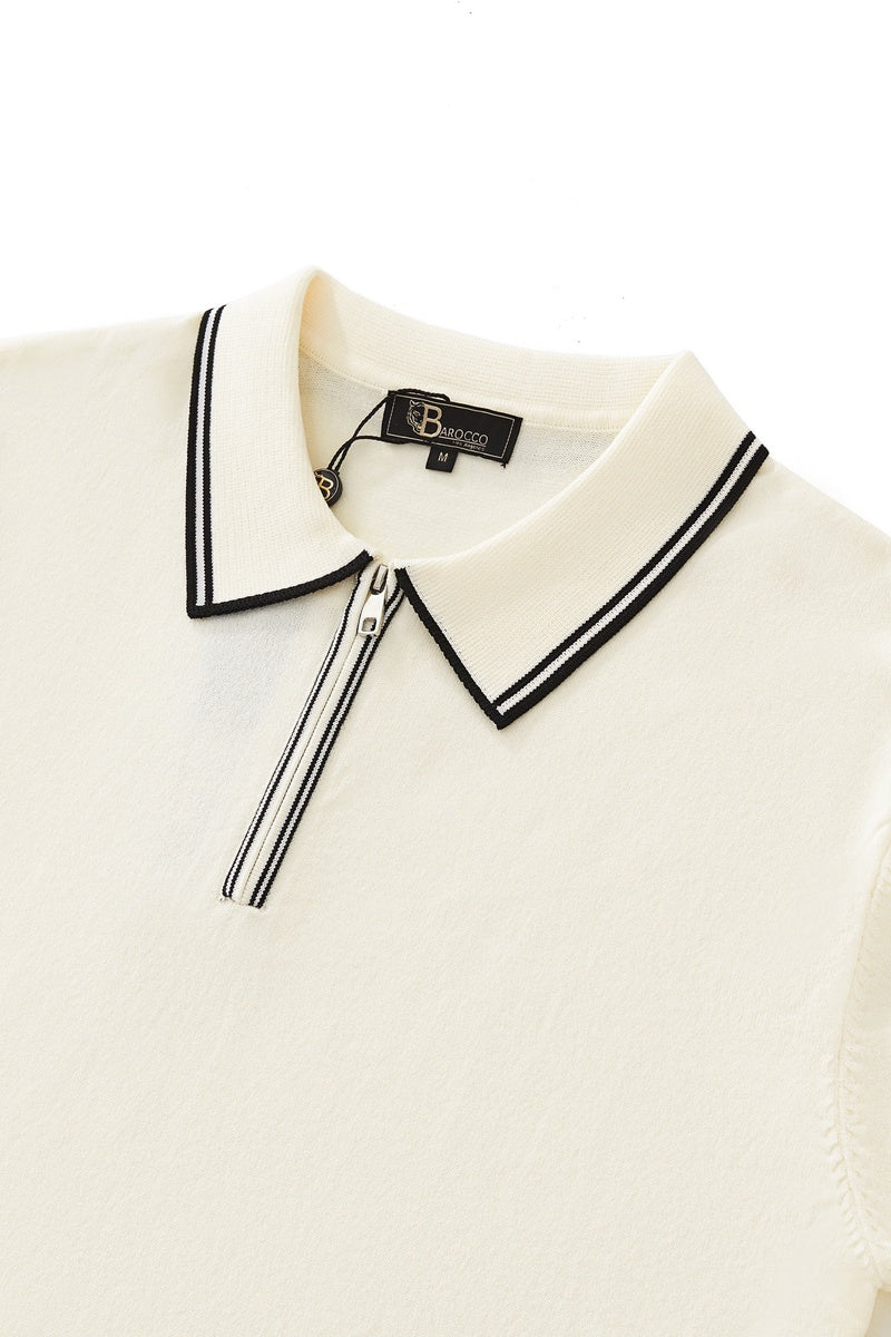  Barocco Urban Pulse Zip Polo IVORY - IVORY - Bonton