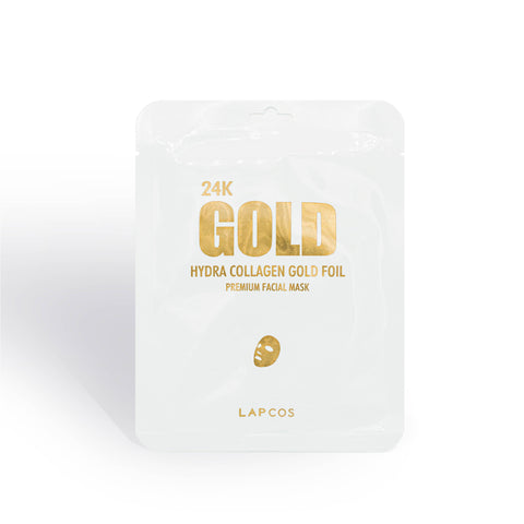 LAPCOS 24K GOLD FOIL PREMIUM FACIAL SHEET MASK WITH COLLAGEN