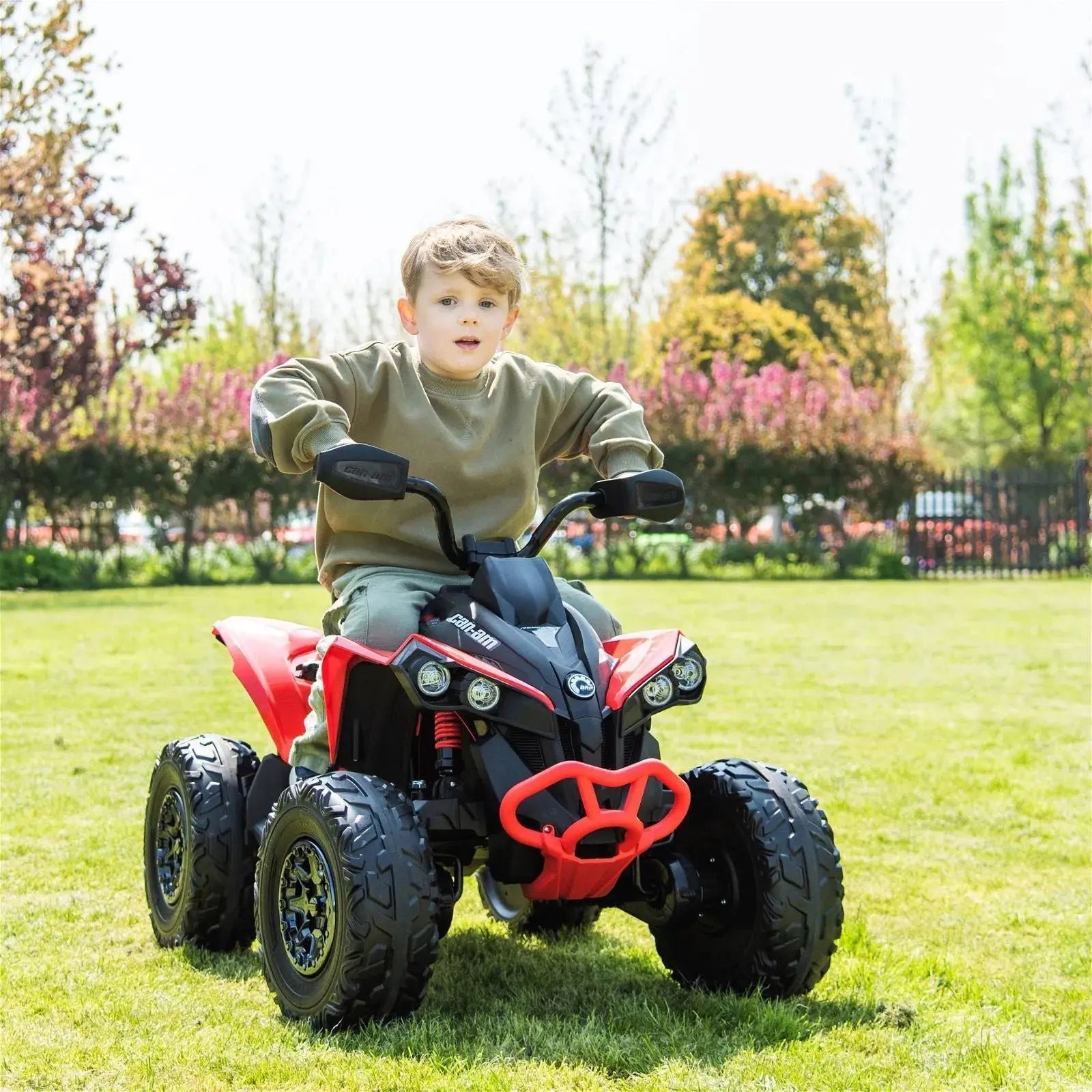  Freddo 24V Can Am Renegade 1-Seater Kids ATV - Red - Bonton
