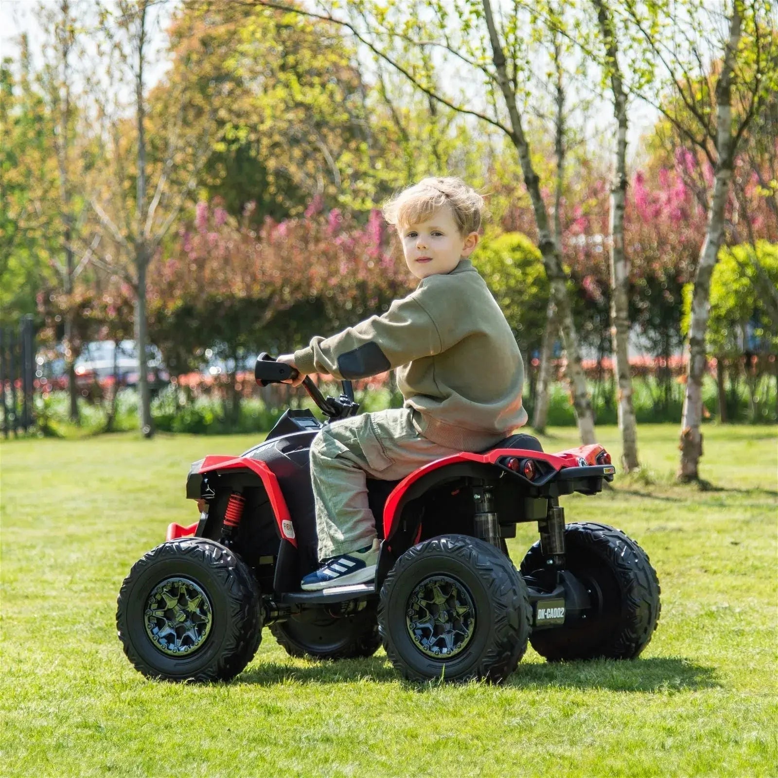  Freddo 24V Can Am Renegade 1-Seater Kids ATV - Red - Bonton