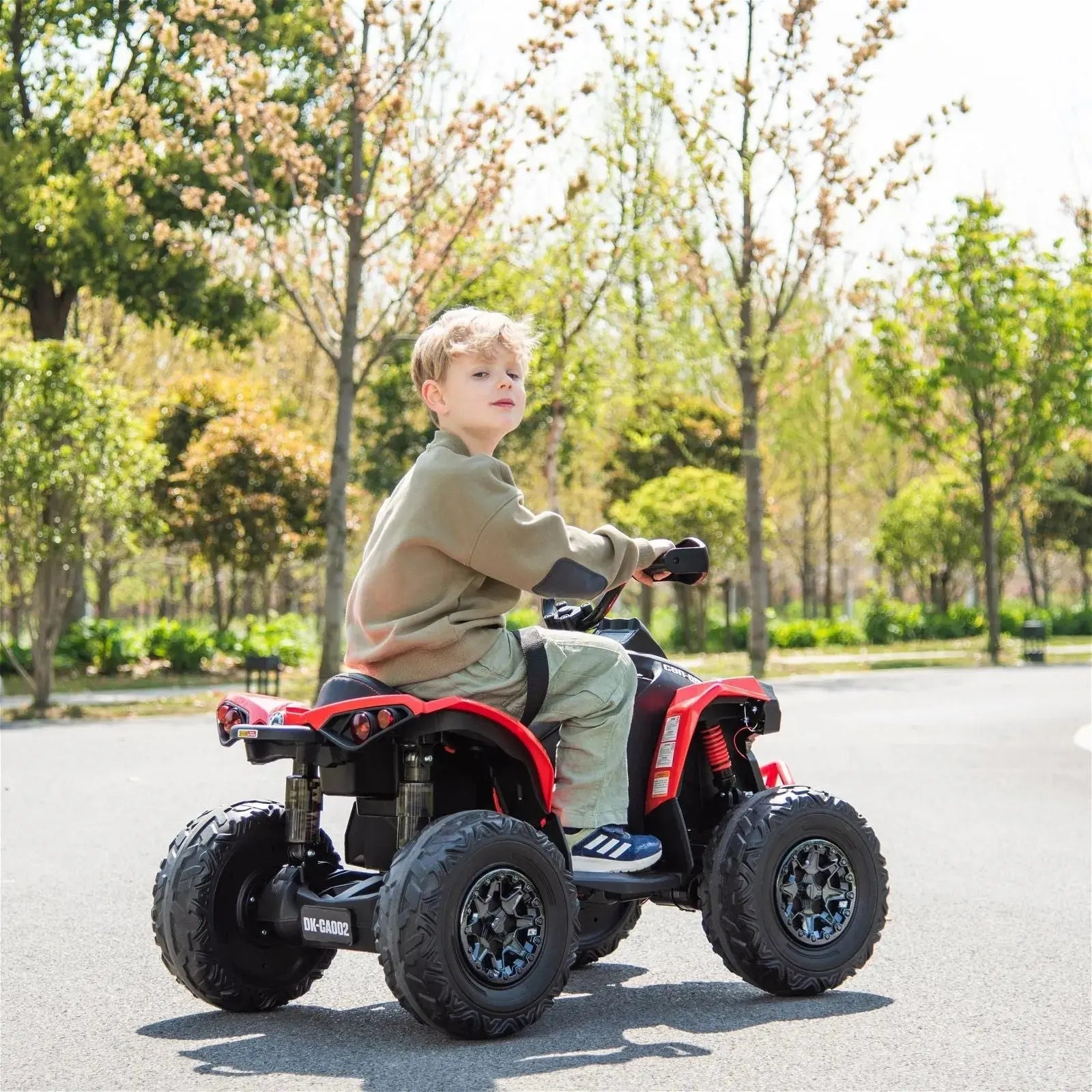  Freddo 24V Can Am Renegade 1-Seater Kids ATV - Red - Bonton