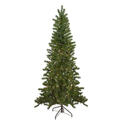 7.5' Pre-Lit Medium Canadian Pine Artificial Christmas Wall Tree - Clear Lights