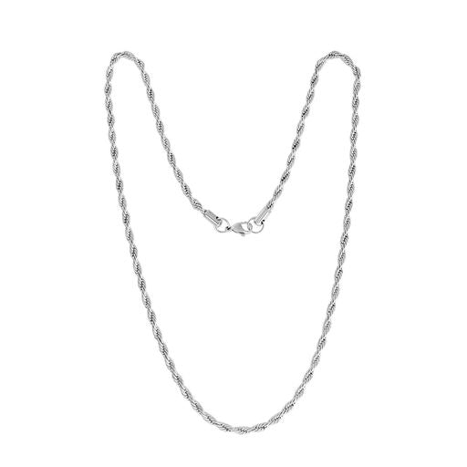  Gemesis Jewels by Edforce Twist Rope Chain 4mm Necklace - Gold - Bonton