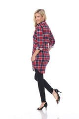 Women's Piper Stretchy Plaid Tunic Top