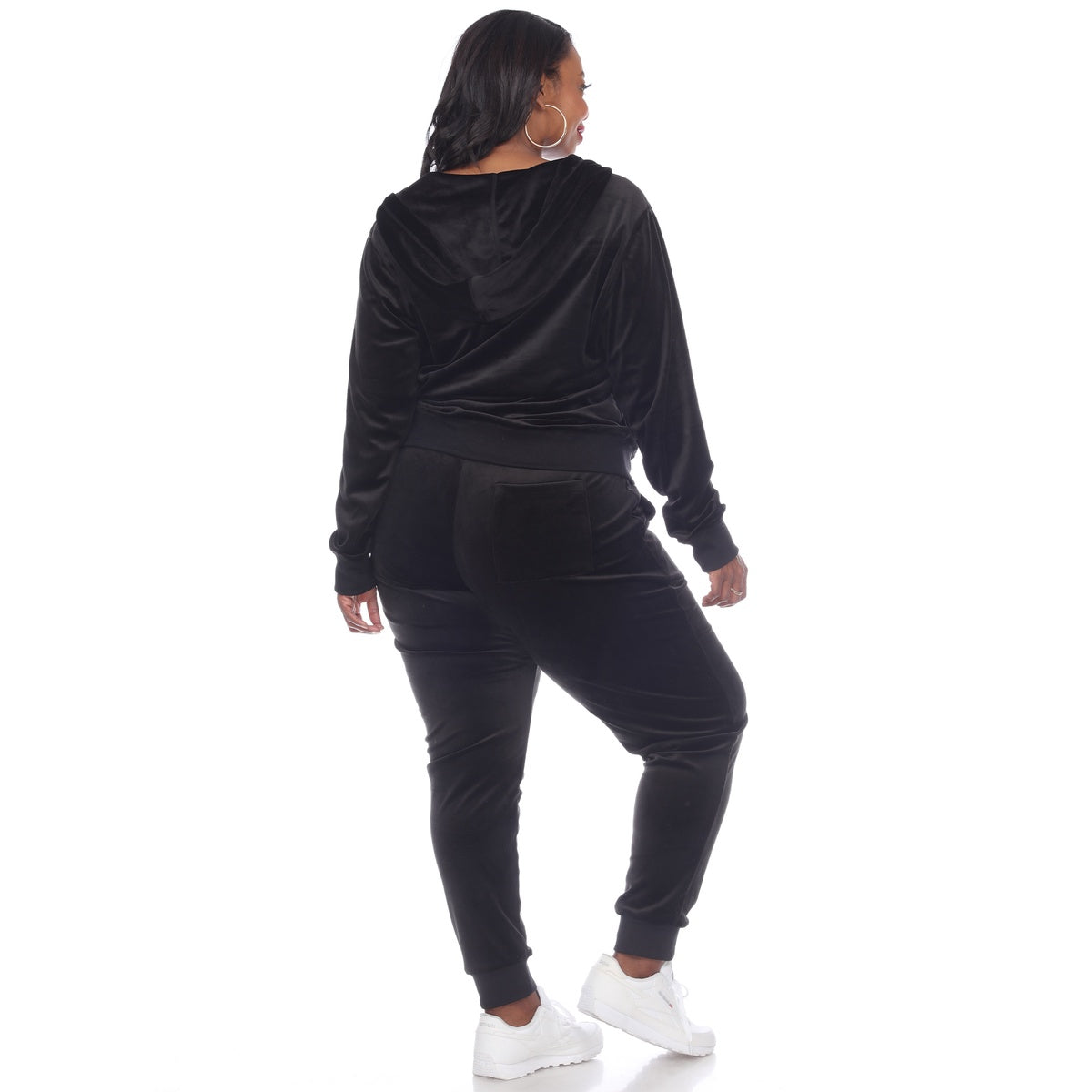  White Mark Plus Size 2 Piece Velour Tracksuit Set - 3X - Bonton