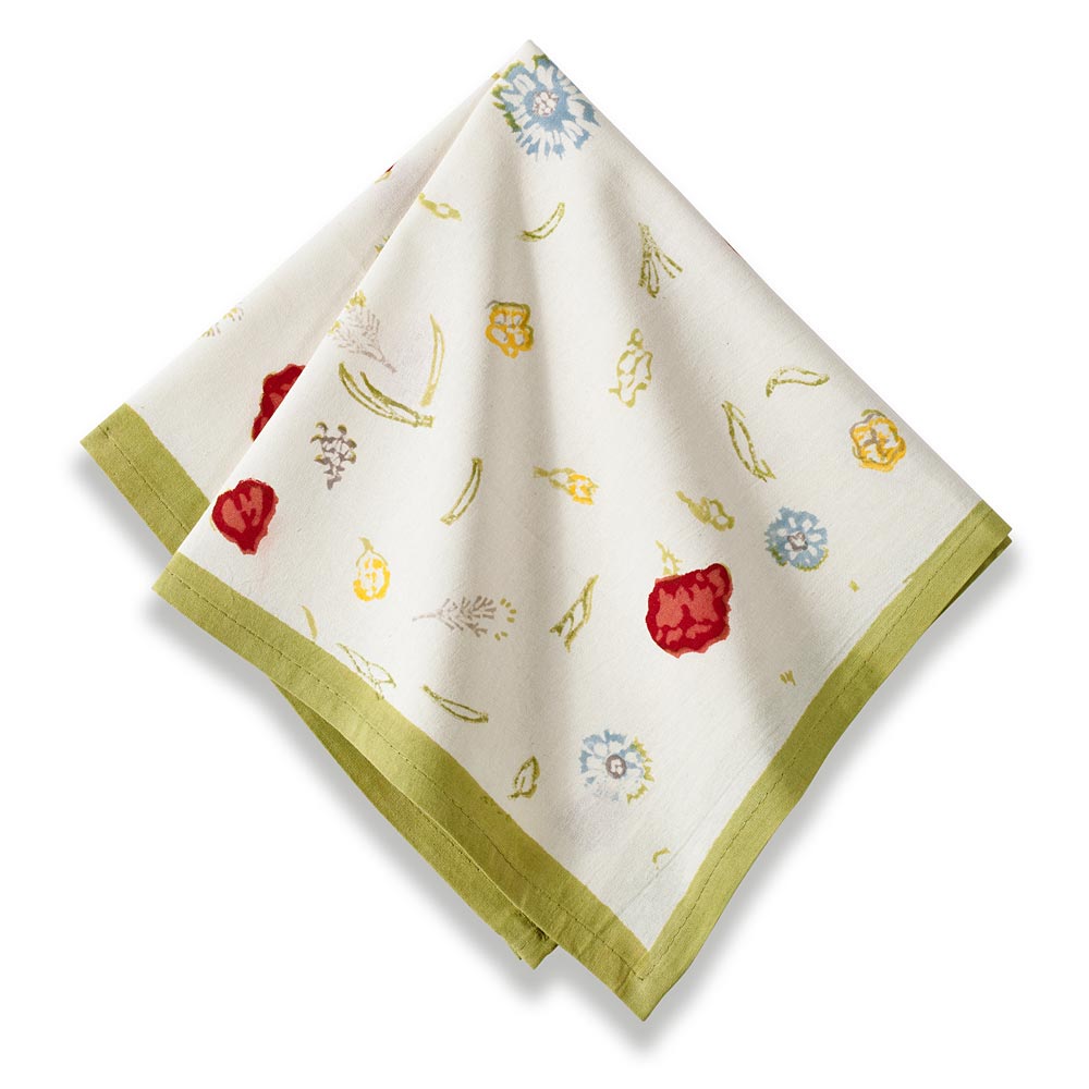  Couleur Nature Springfields Multi Napkins Set of 6 - Multi - Bonton