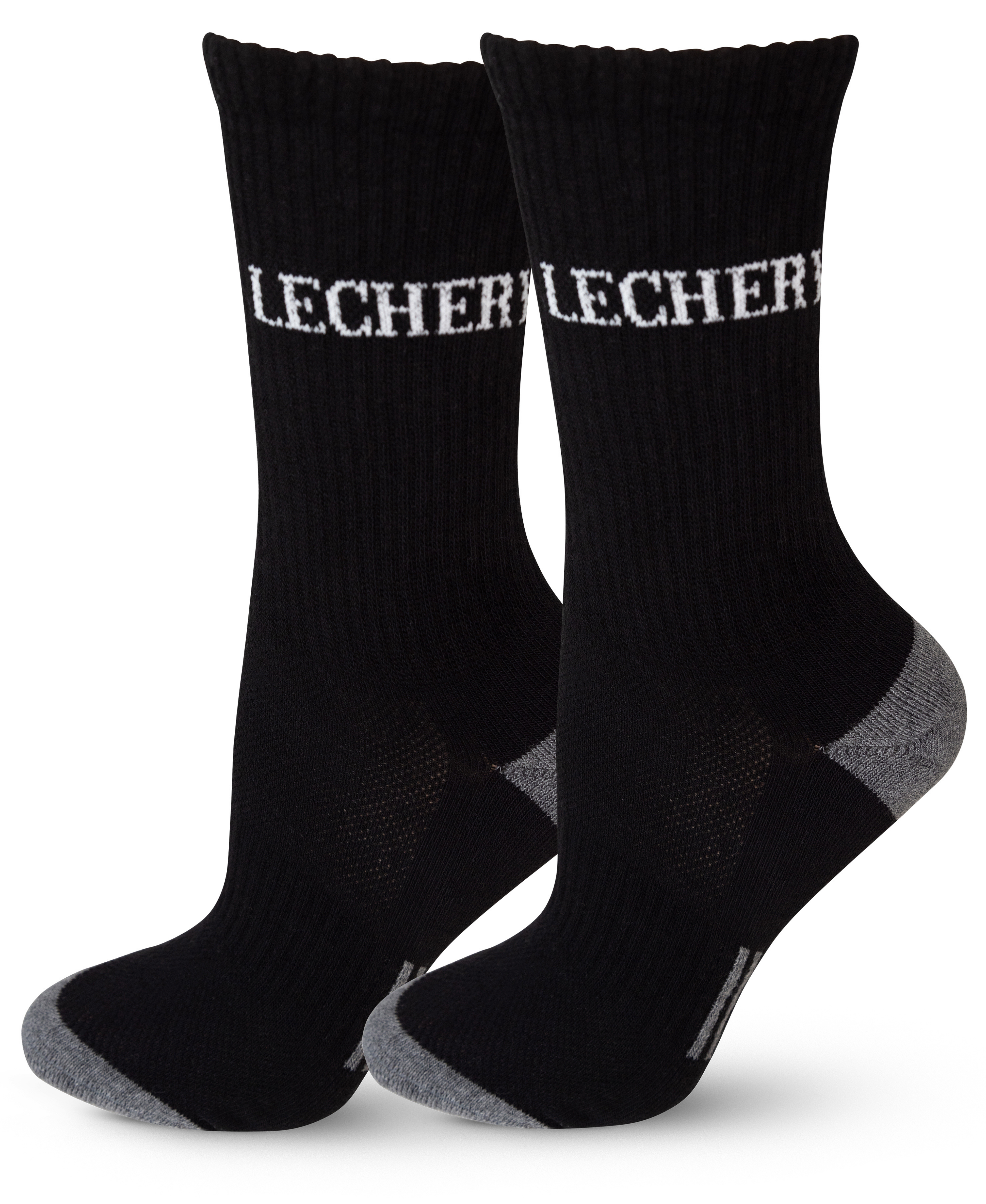  LECHERY LECHERY UNISEX SPORTS CREW SOCKS - WHITE - Bonton