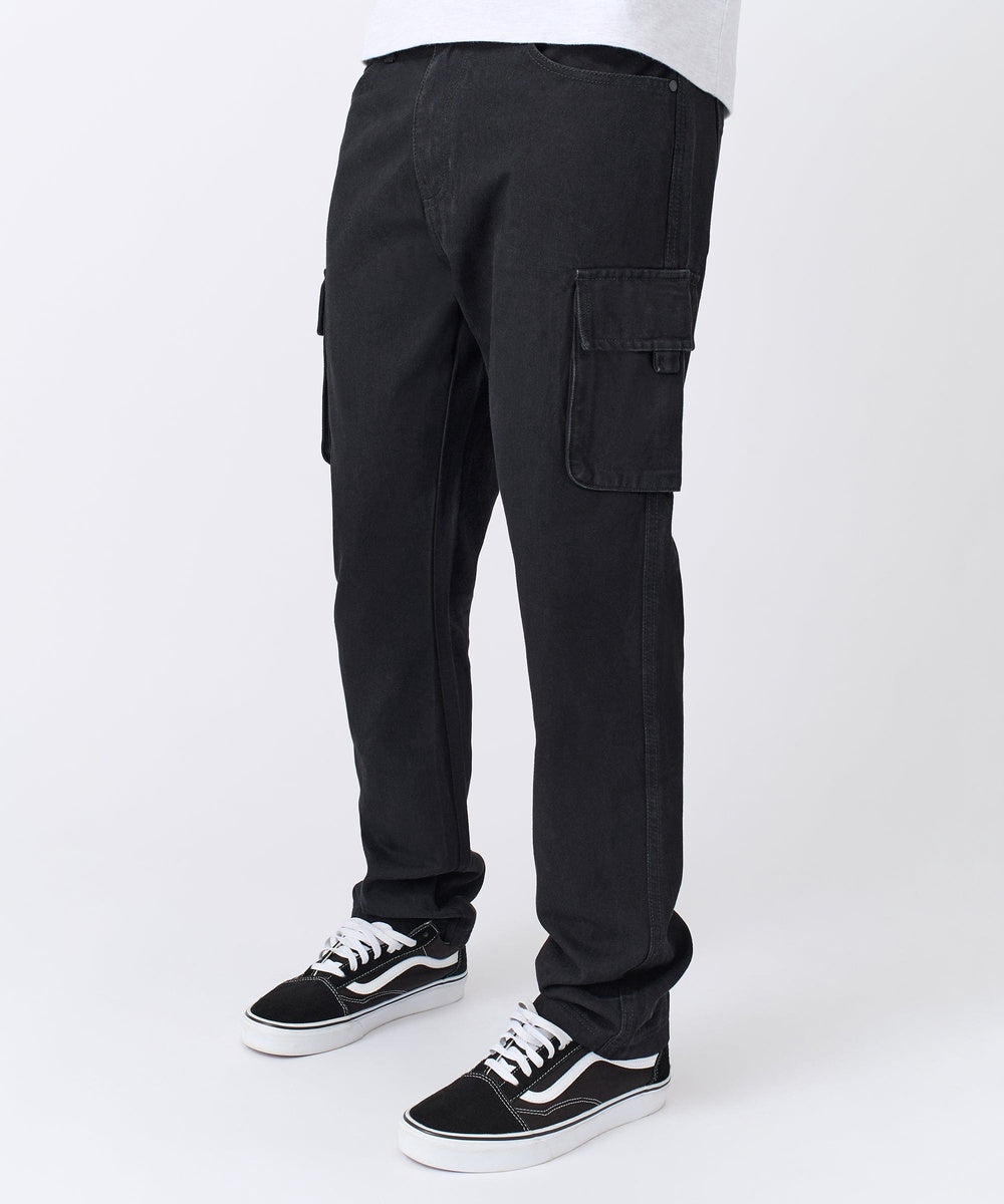 Reason Clothing Workwear Cargo Pants - Black - BLACK - Bonton