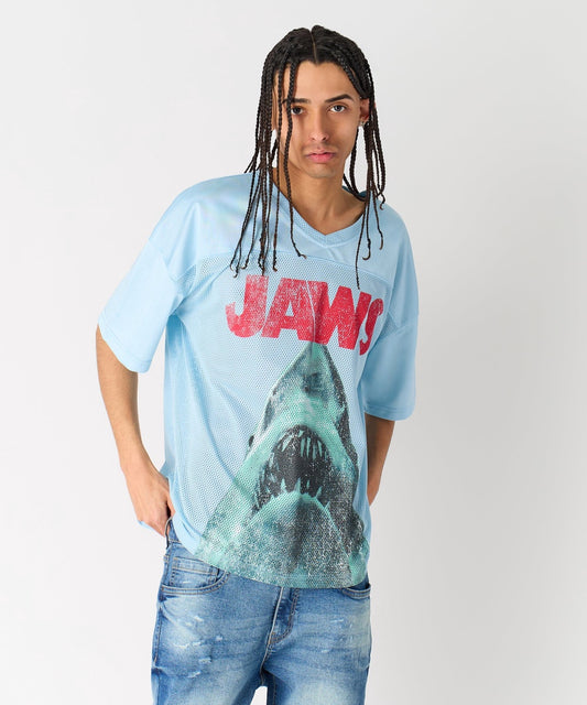 Jaws Football Jersey - Light Blue