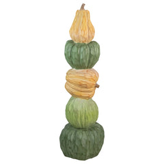 Five Tiered Stacked Pumpkins Thanksgiving Decoration - 42.5"