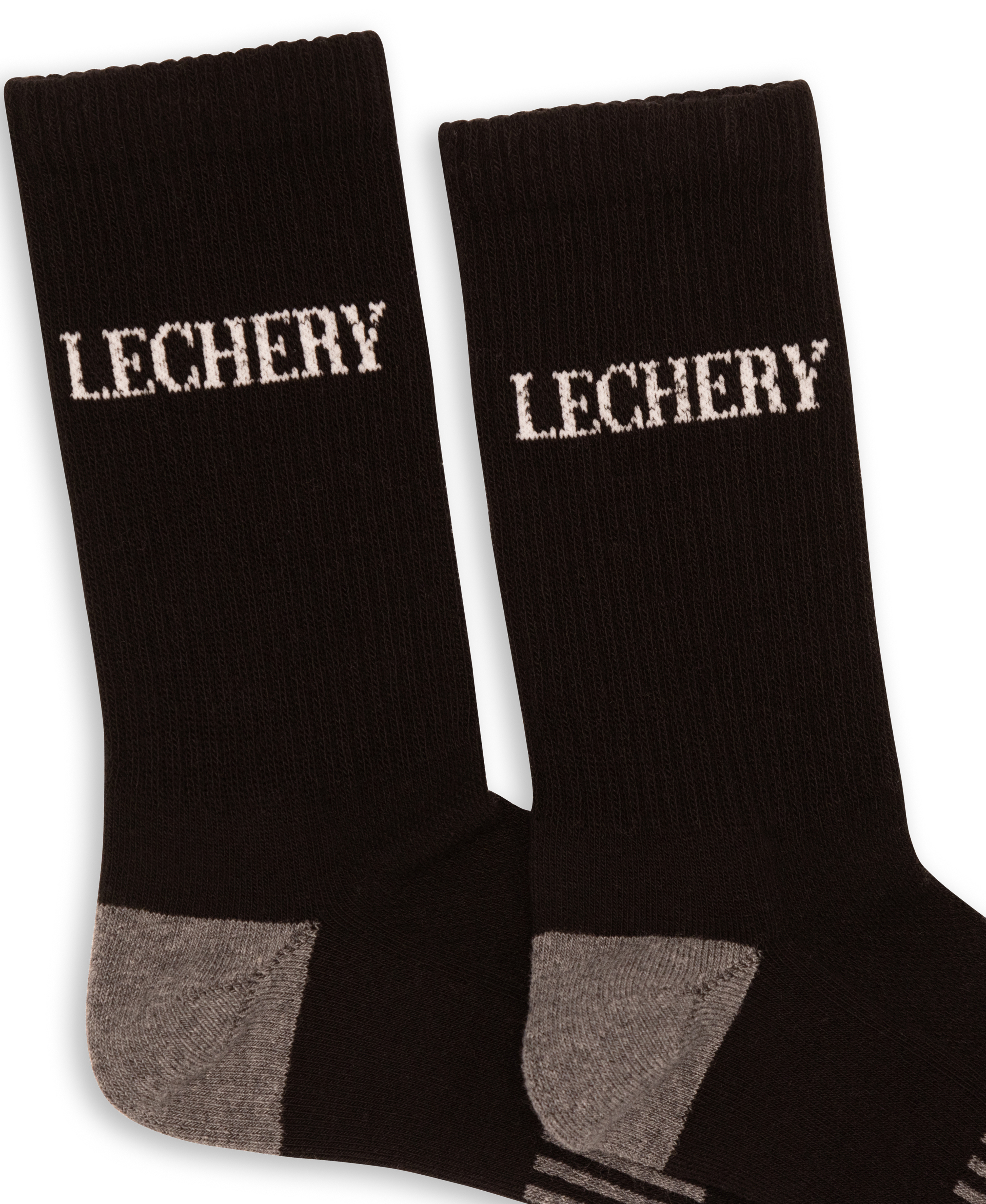  LECHERY LECHERY UNISEX SPORTS CREW SOCKS - WHITE - Bonton