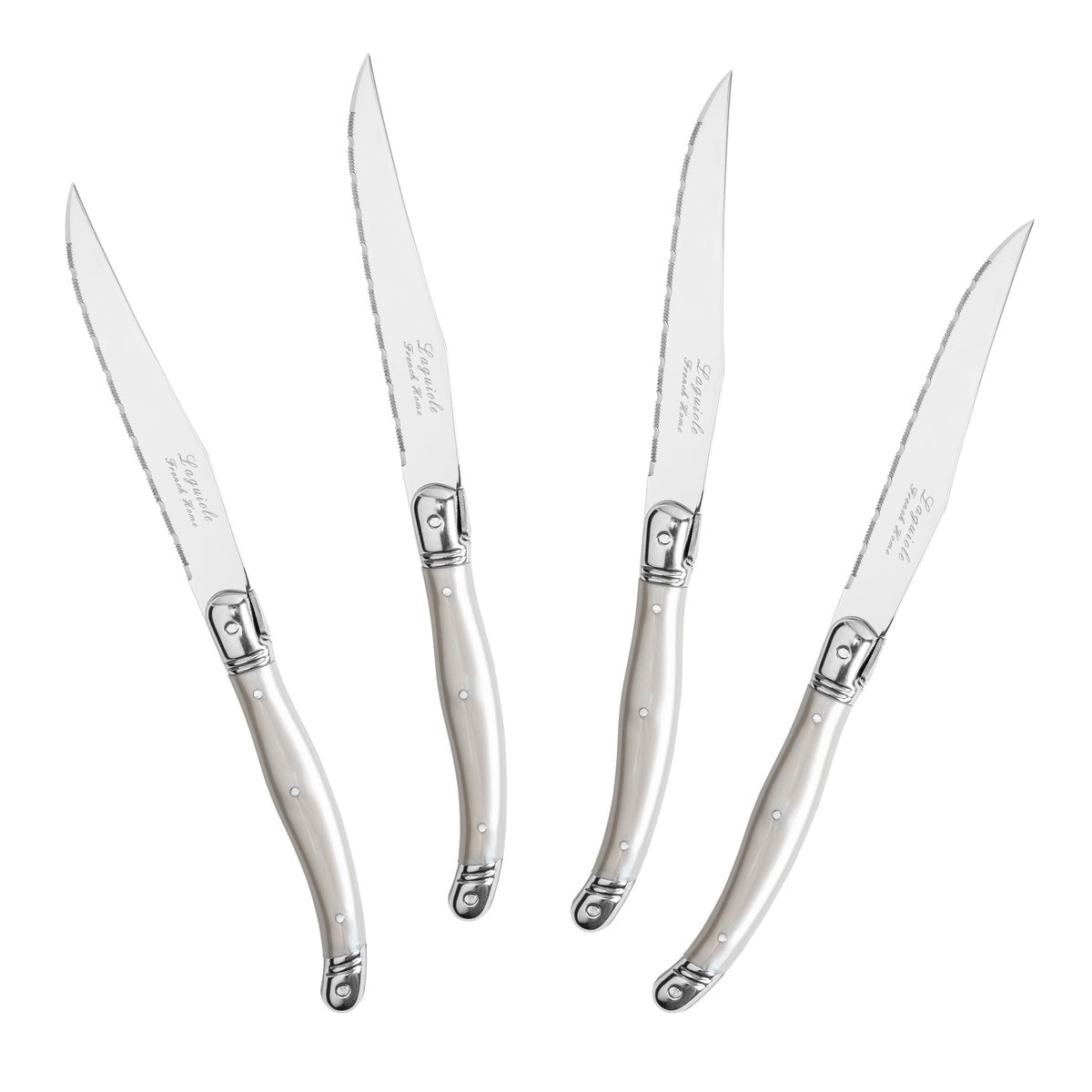  French Home Set of 4 Laguiole Steak Knives, Pewter - Default Title - Bonton