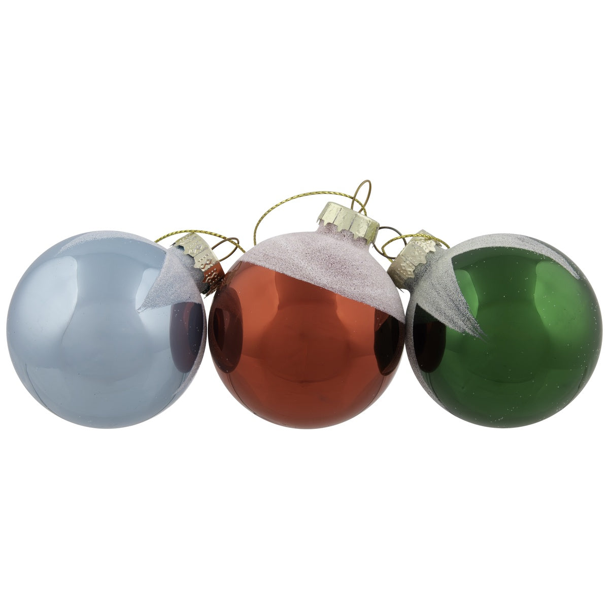  Northlight 12ct Frosted and Glittered Shiny Multi Color Christmas Ball Ornaments 2.5