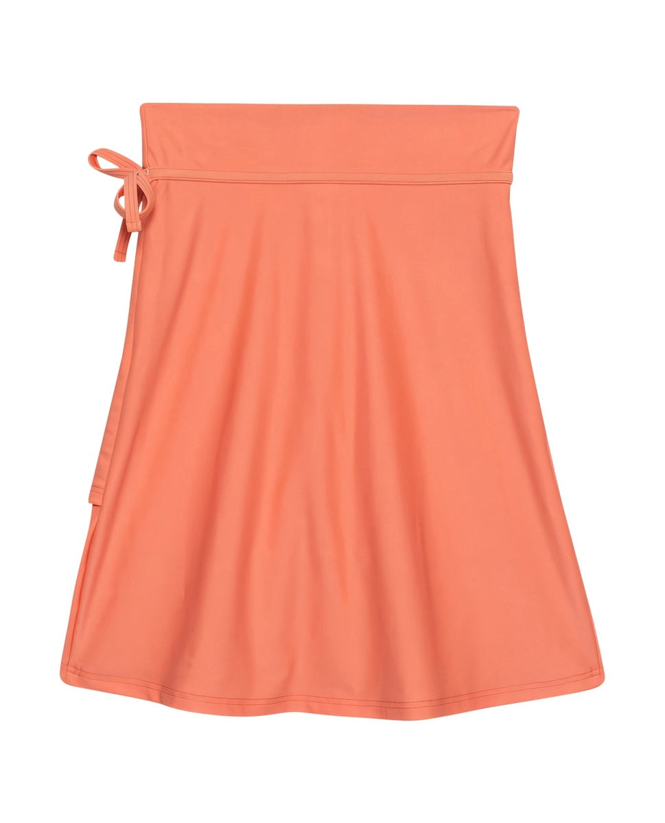  Gottex Kids Solid Midi Skirt Cover Up With Built in Pant - GOTTEX KIDS CORAL - Bonton