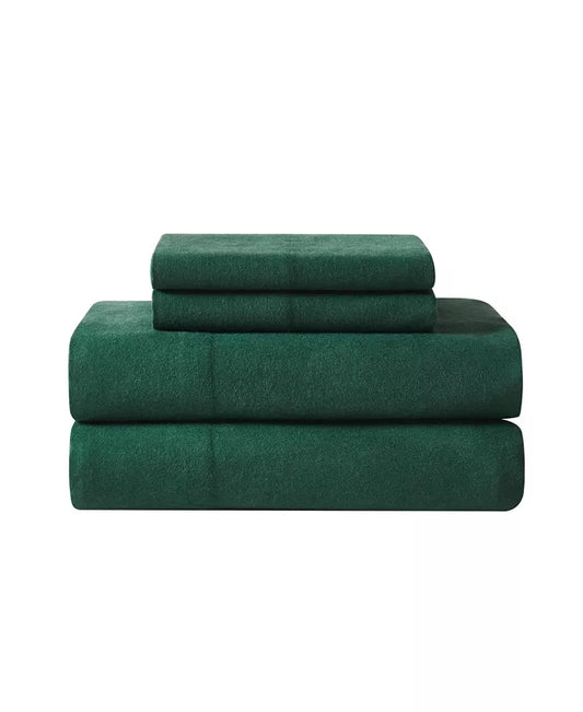 Solid Flannel Sheet Set Green