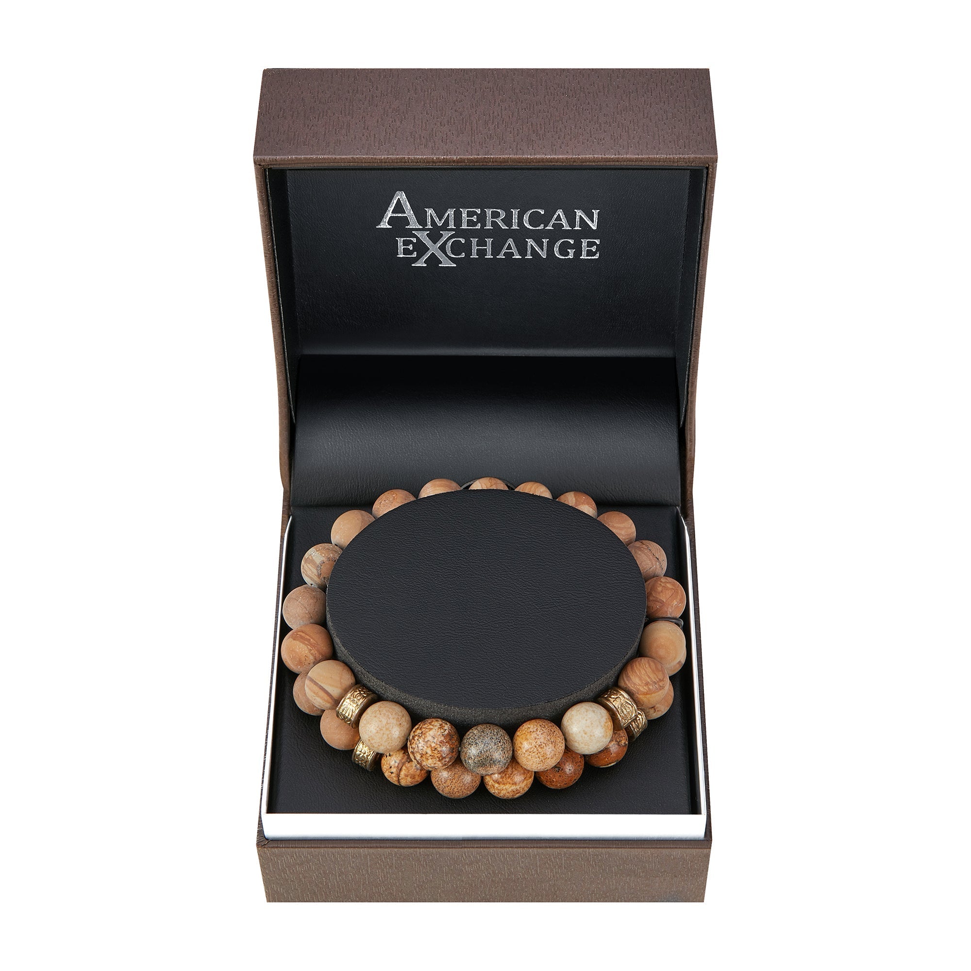  American Exchange American Exchange 2 Piece Bracelet Set - Gold/Brown - Bonton