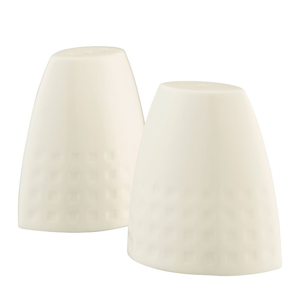  Belleek Living Grafton Salt & Pepper Set - Ivory - Bonton