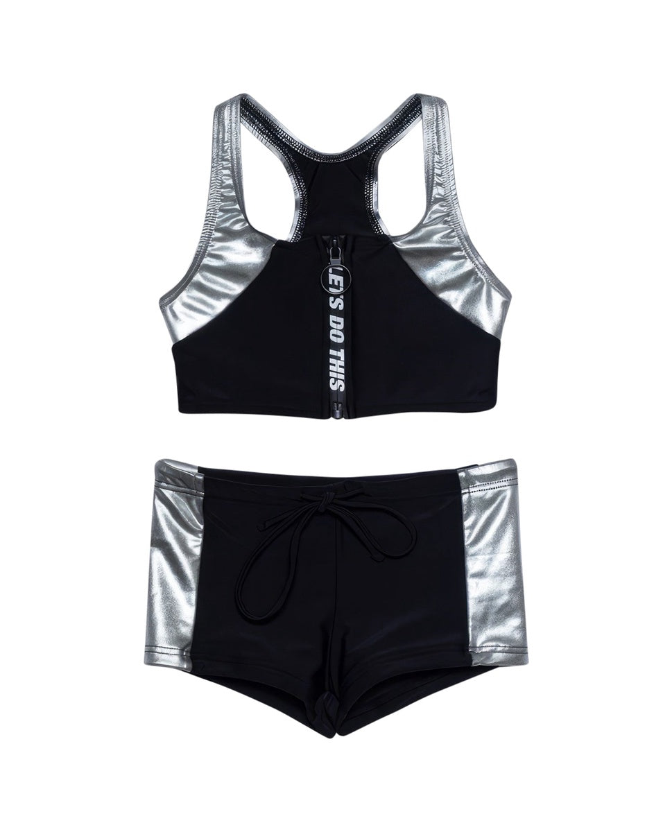 Gottex Kids Duo Sporty Round Neck Bikini Top and Boy Shorts Set - GOTTEX KIDS DUO - Bonton