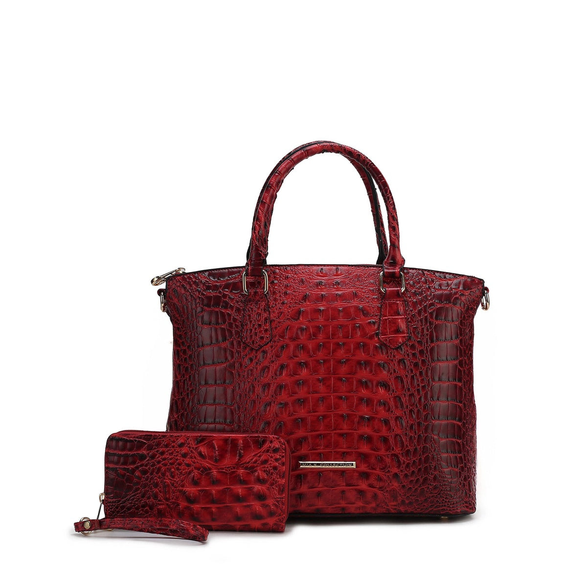  MKF Collection Liora Croc Embossed Tote Bag and Set - Croco Green - Bonton