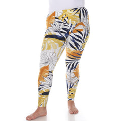 Plus Size Super Soft Tropical Printed Leggings