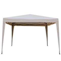 10' X 10' Beige Pop-Up Outdoor Canopy Gazebo