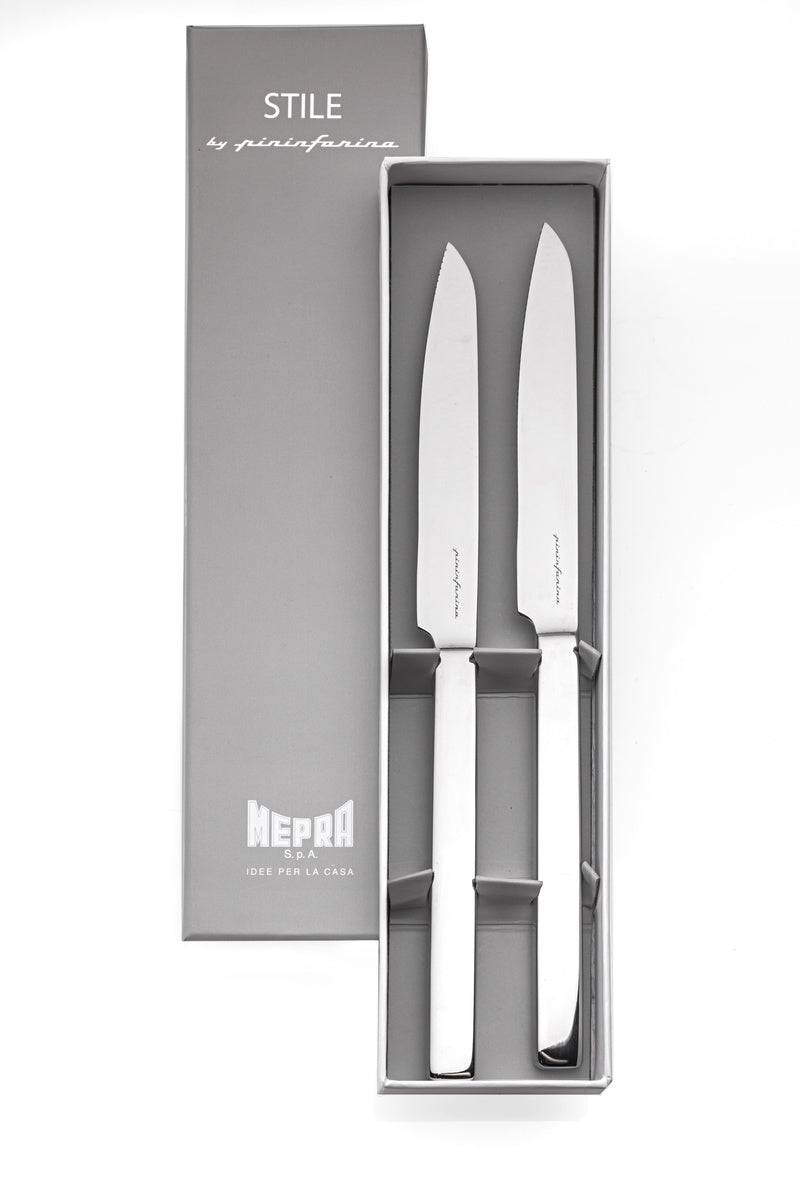  Mepra Stile by Pininarina Steak Knives - Silver - Bonton