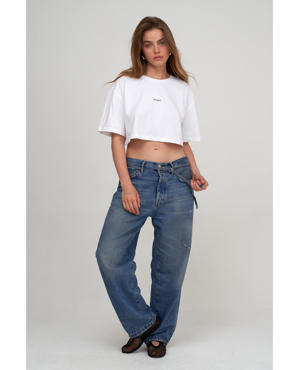  Gottex Beach Life Airport Cropped Cotton Graphic T-Shirt - White - Bonton