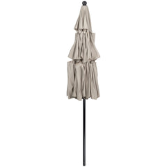 9.75ft Outdoor Patio Market Umbrella With Hand Crank and Tilt  Beige