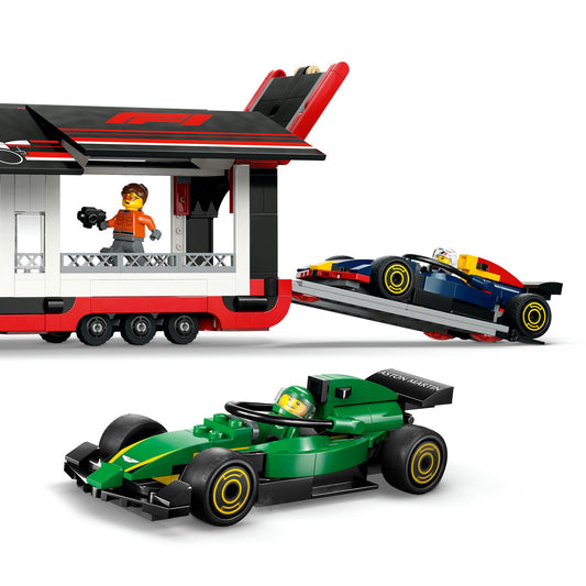 LEGO® City F1® Truck With RB20 & AMR24 F1® Cars Toy Racing Transporter Set