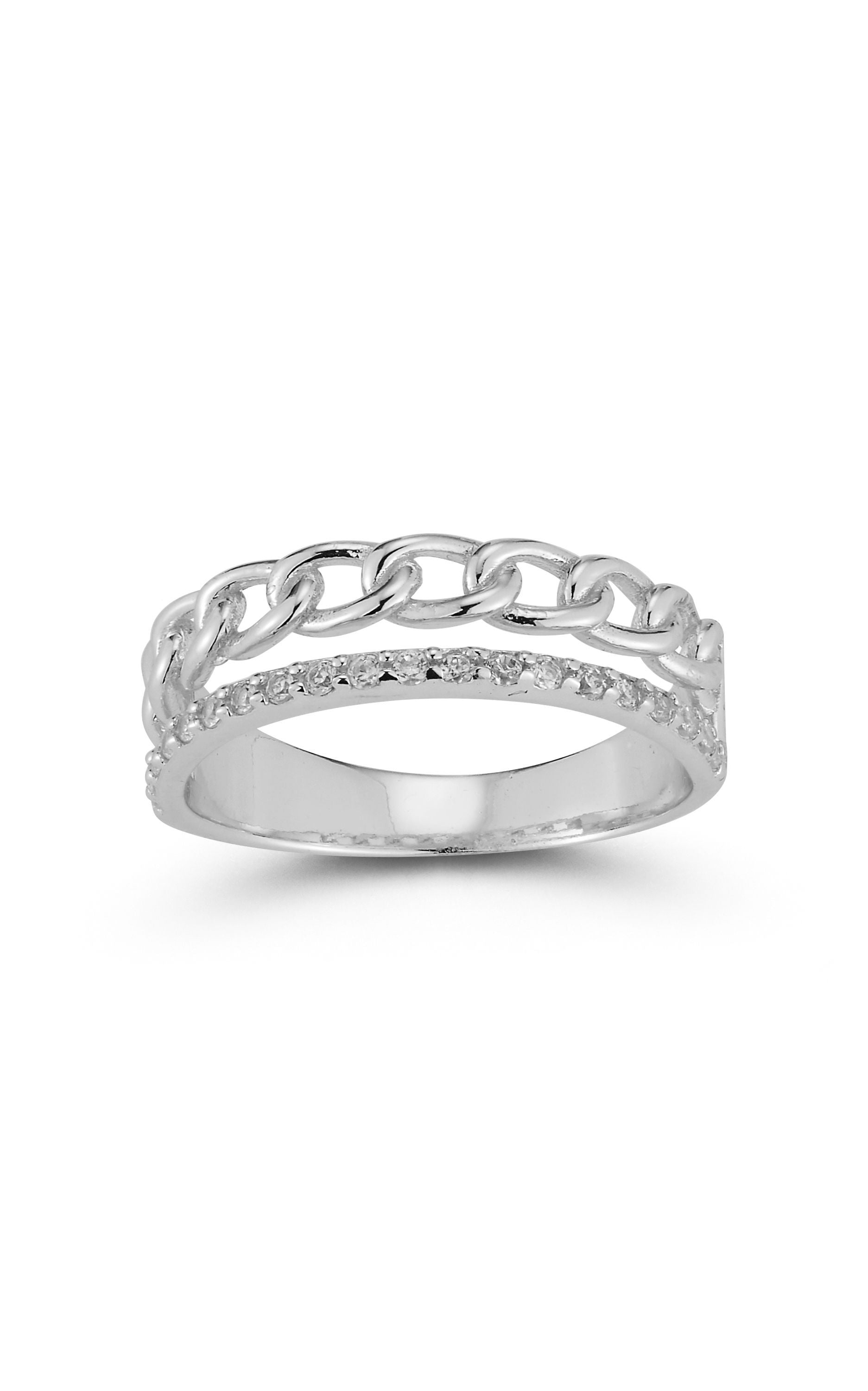  Relativity Chain Band Ring 2 - Silver - Bonton