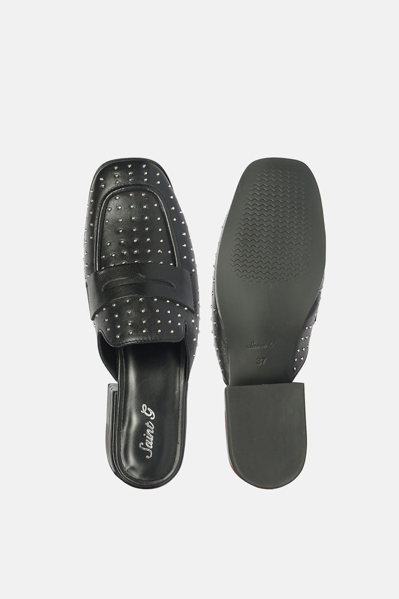  Saint G Sava - Heeled Mule - Black - Bonton
