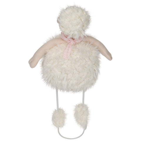 Spring Loaded Lamb With Bandanna Easter Figure - 16" - White and Pink