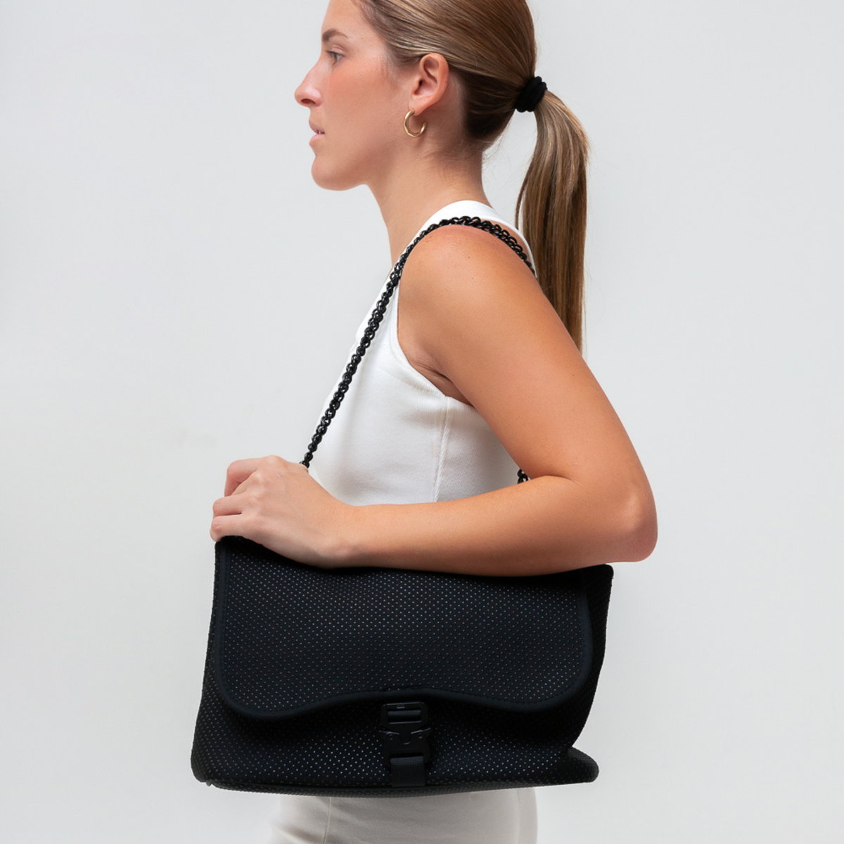  Pop Ups Brand Icon Tote + Flap Crossbody - Black - Default Title - Bonton