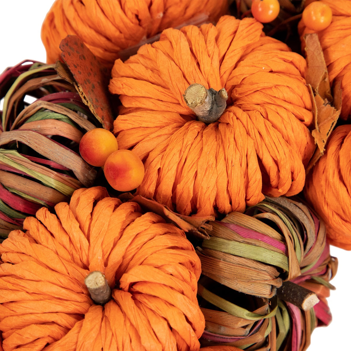  Northlight Pumpkin Artificial Fall Harvest Wreath  15 Inch Unlit - Default Title - Bonton