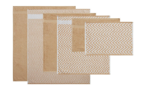 Kathy Ireland 6 Piece Chevron Jacquard Towel Set With Lets Dry