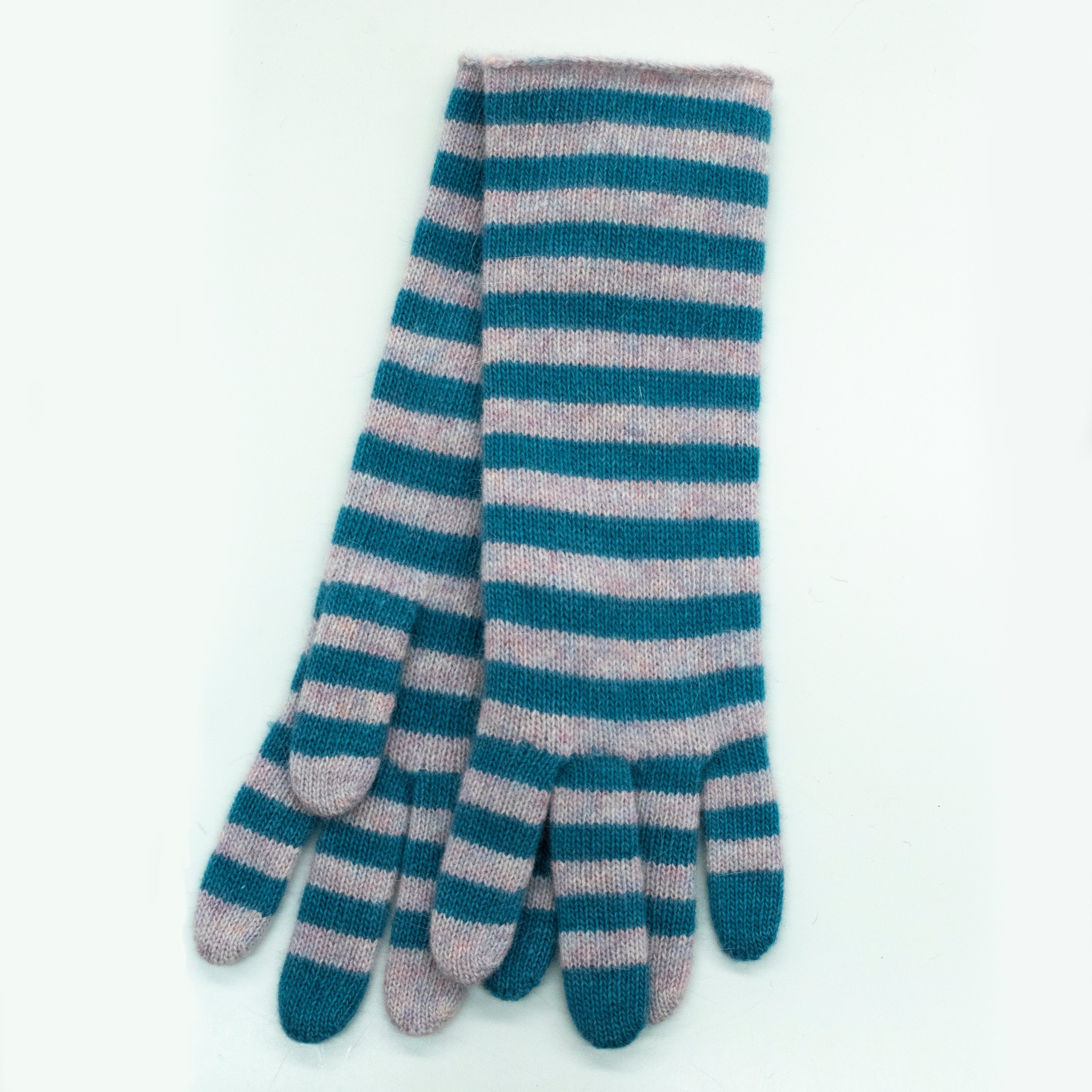  Portolano STRIPED GLOVES - ASH BLUE/H LAV - Bonton