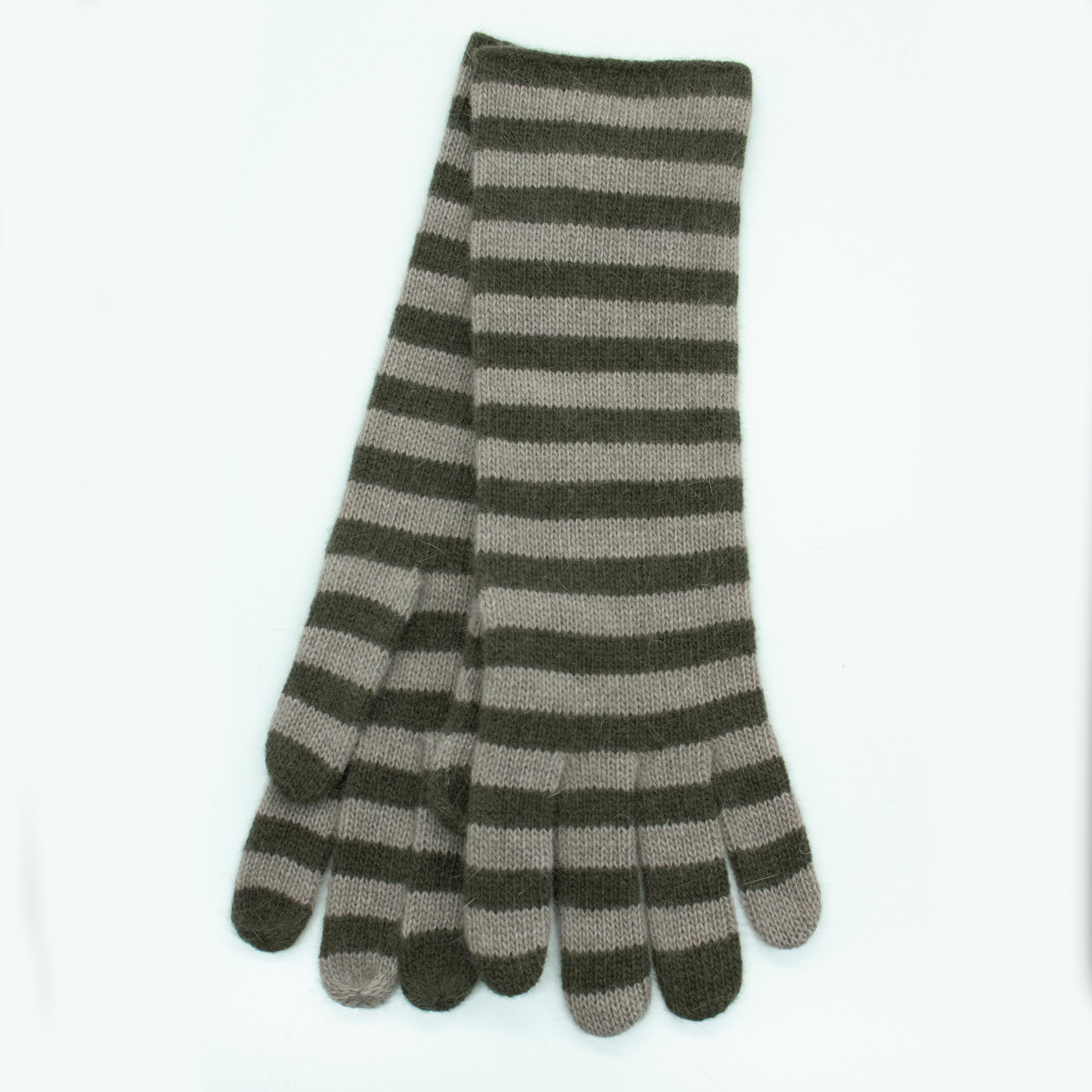  Portolano STRIPED GLOVES - ASH BLUE/H LAV - Bonton