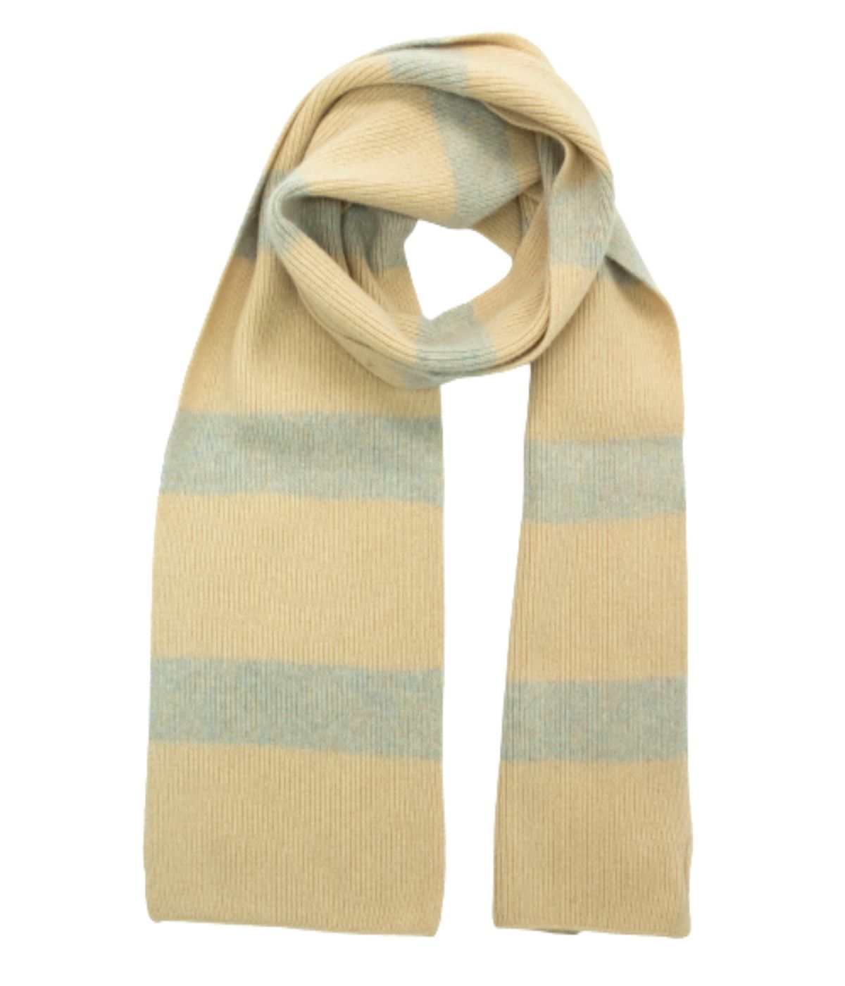 Striped Scarf Cream/Beige Blue