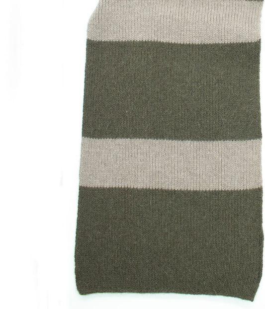 Striped Scarf Dark Khaki/Woodsm