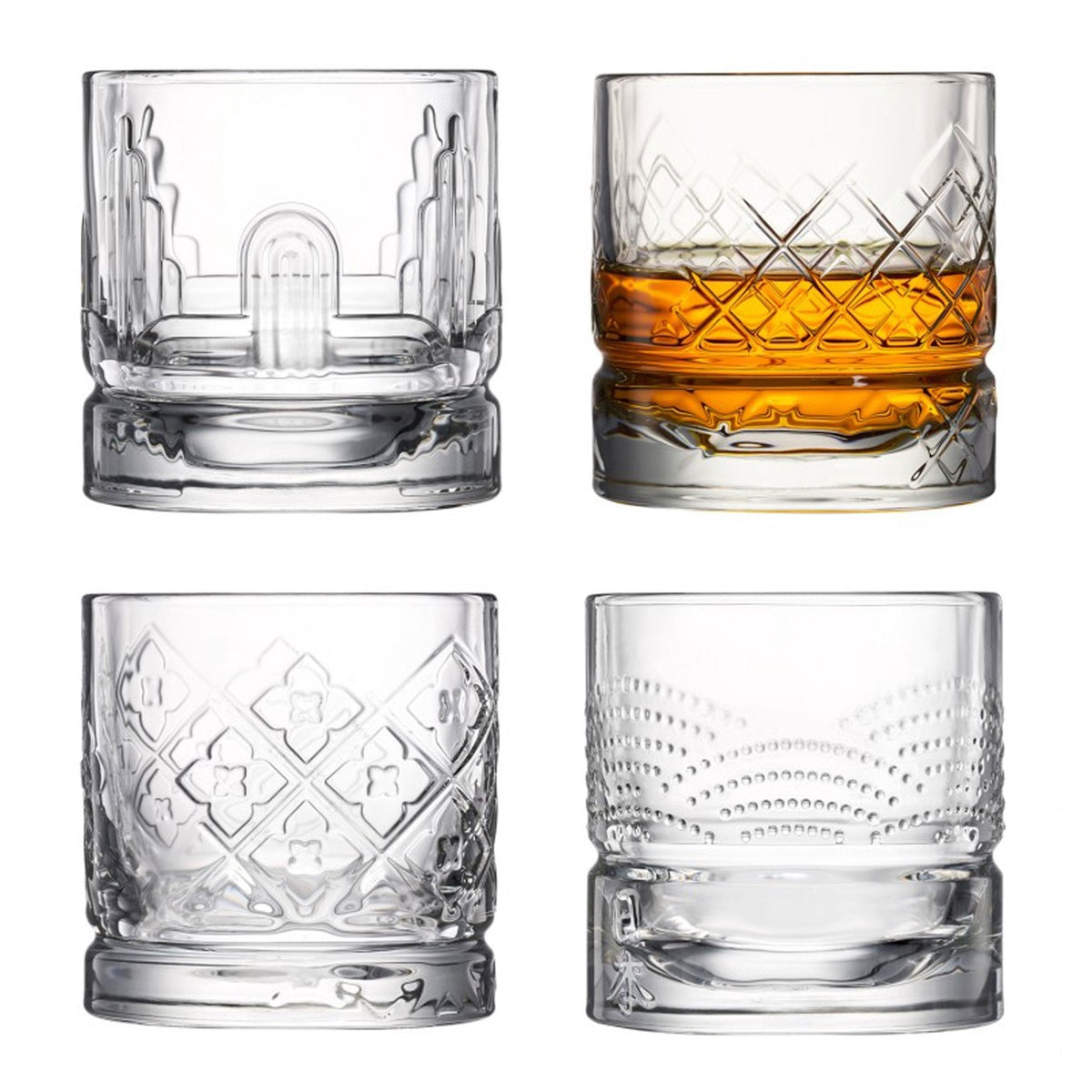  La Rochere Dandy Whiskey Glasses - Assorted Set of 4 - Default Title - Bonton