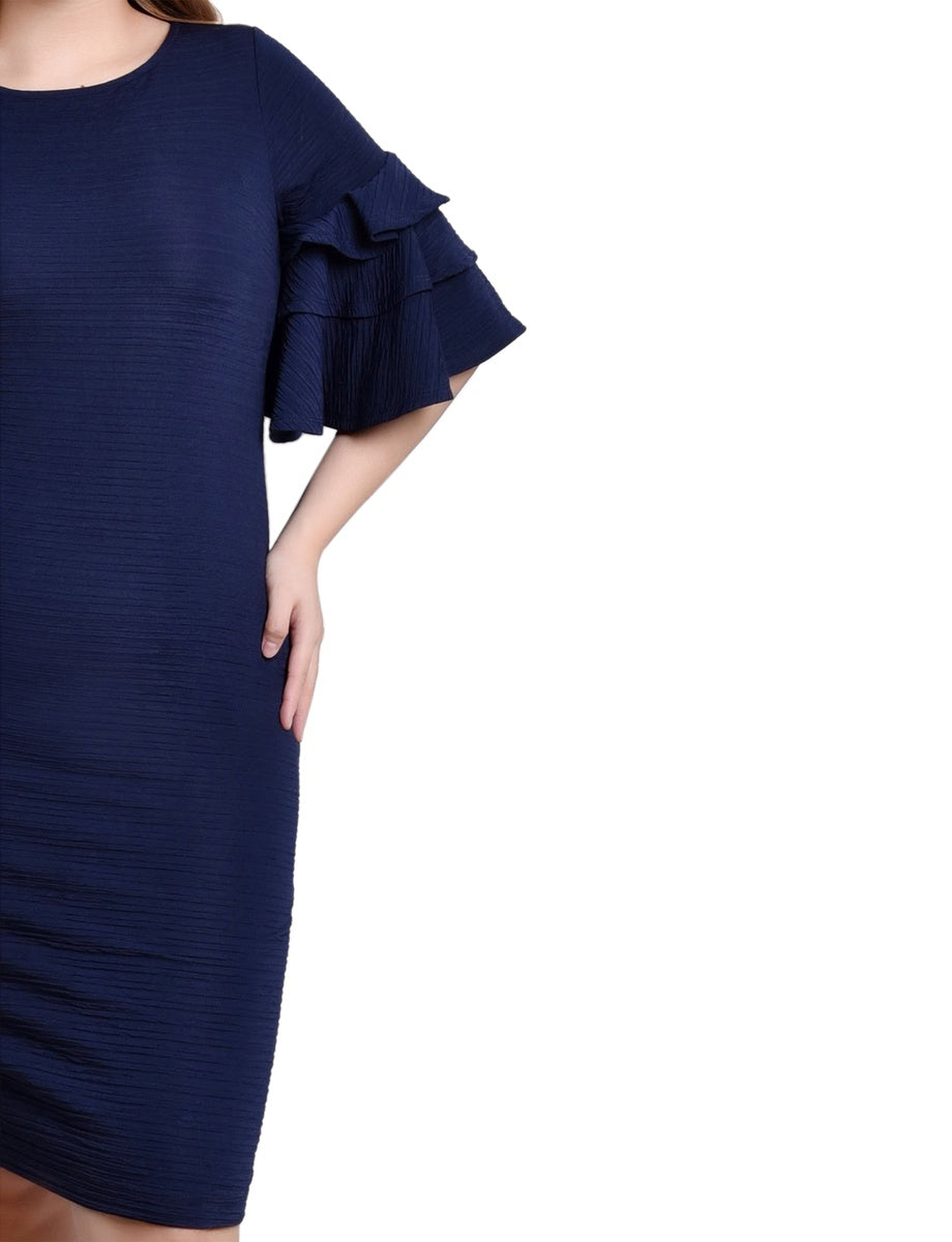  NY Collection Bolero Sleeve Body Con Dress - Blush - Bonton