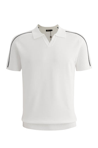 Milano Stripe Collar Polo IVORY