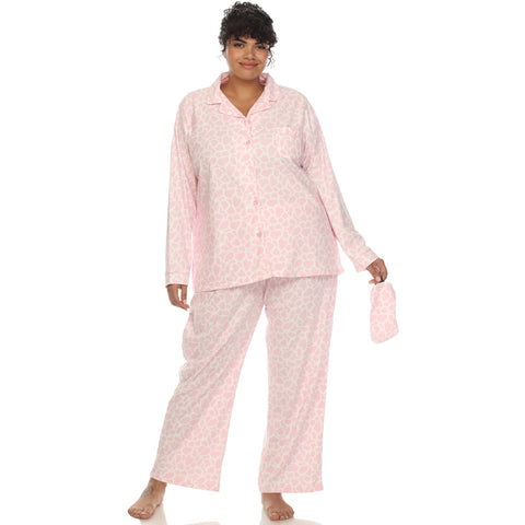 Plus Size Three-Piece Pajama Set